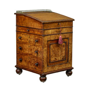 MID 19TH CENTURY POLLARD OAK DAVENPORT DESK