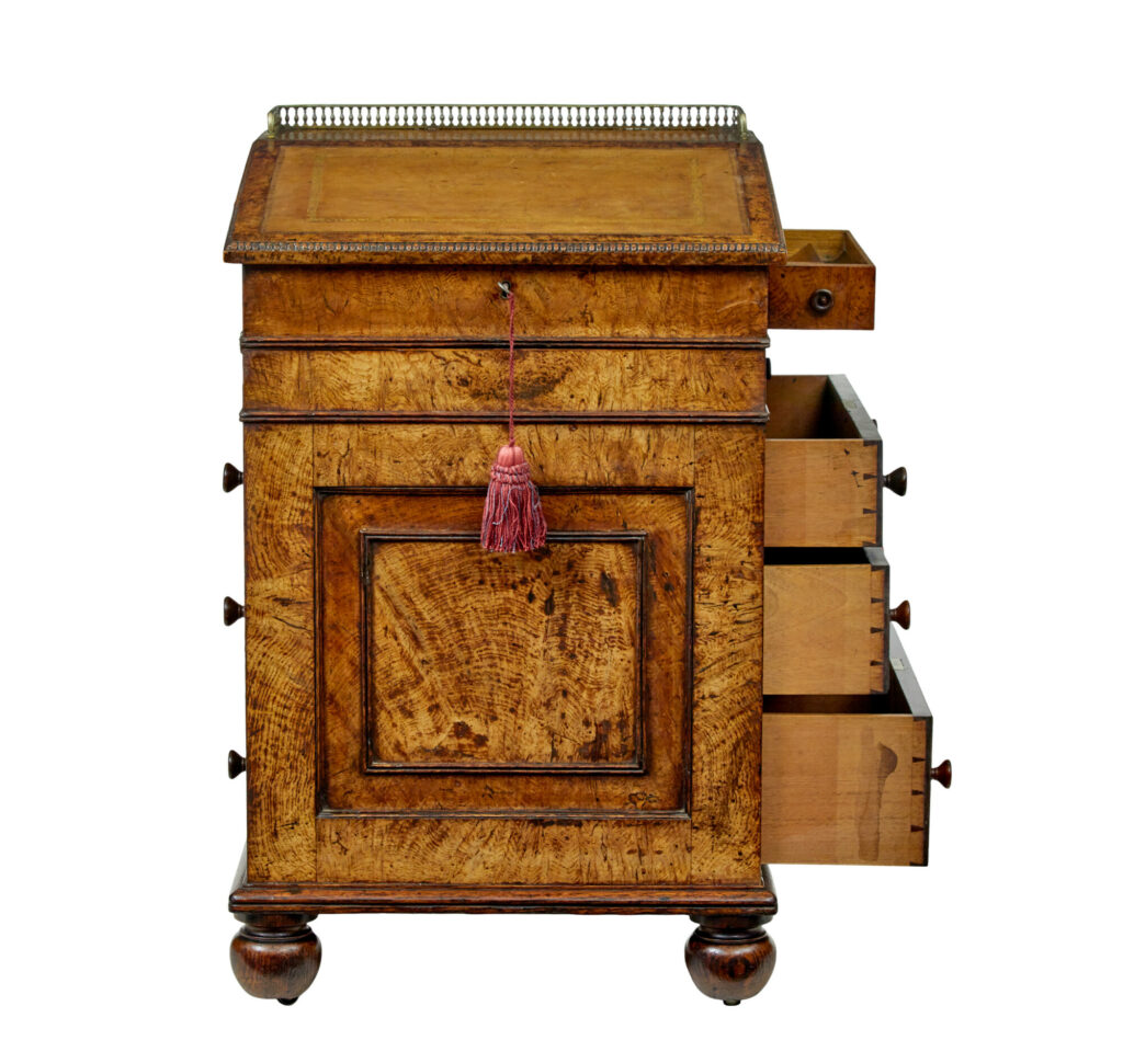 Mid 19th Century Pollard Oak Davenport Desk — image 12