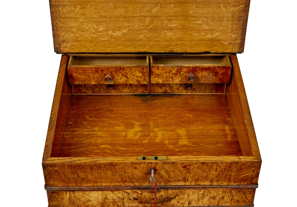 Mid 19th Century Pollard Oak Davenport Desk — image 6