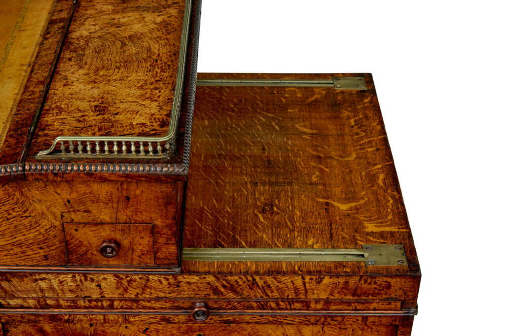 Mid 19th Century Pollard Oak Davenport Desk — image 2