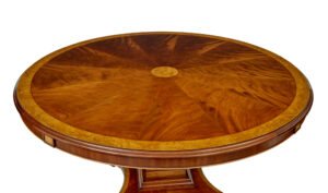 7 Foot Round Inlaid Jupe Extending Dining Table — thumbnail 8