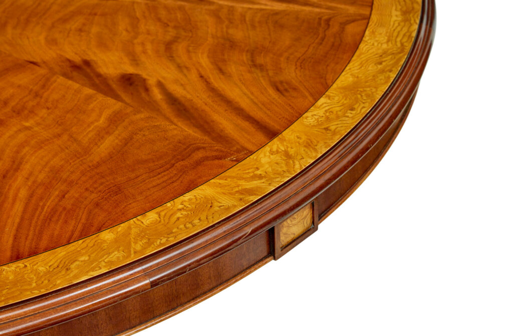 7 Foot Round Inlaid Jupe Extending Dining Table — image 6