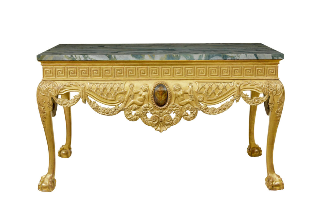 19th Century George Ii Influenced Marble Top Center Table — image 14