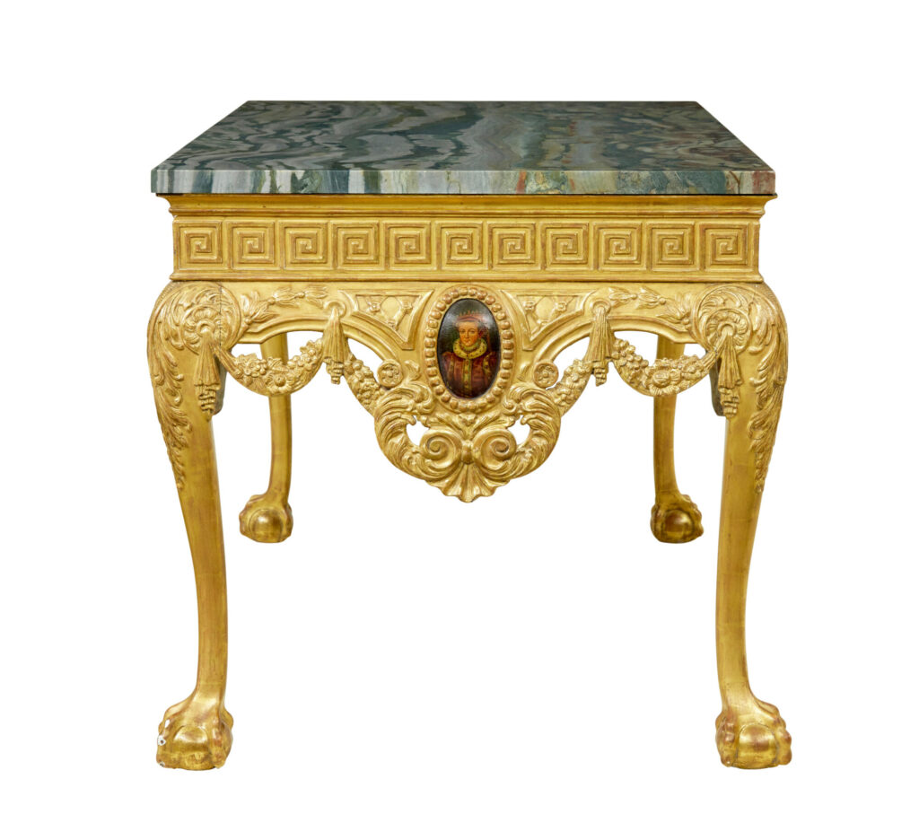 19th Century George Ii Influenced Marble Top Center Table — image 13