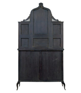 Edwardian Chippendale Revival Carved Mahogany Cabinet — thumbnail 4
