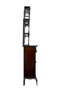 Edwardian Chippendale Revival Carved Mahogany Cabinet — thumbnail 3