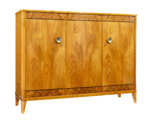 SWEDISH MID CENTURY MODERN ELM AND BIRCH SIDEBOARD