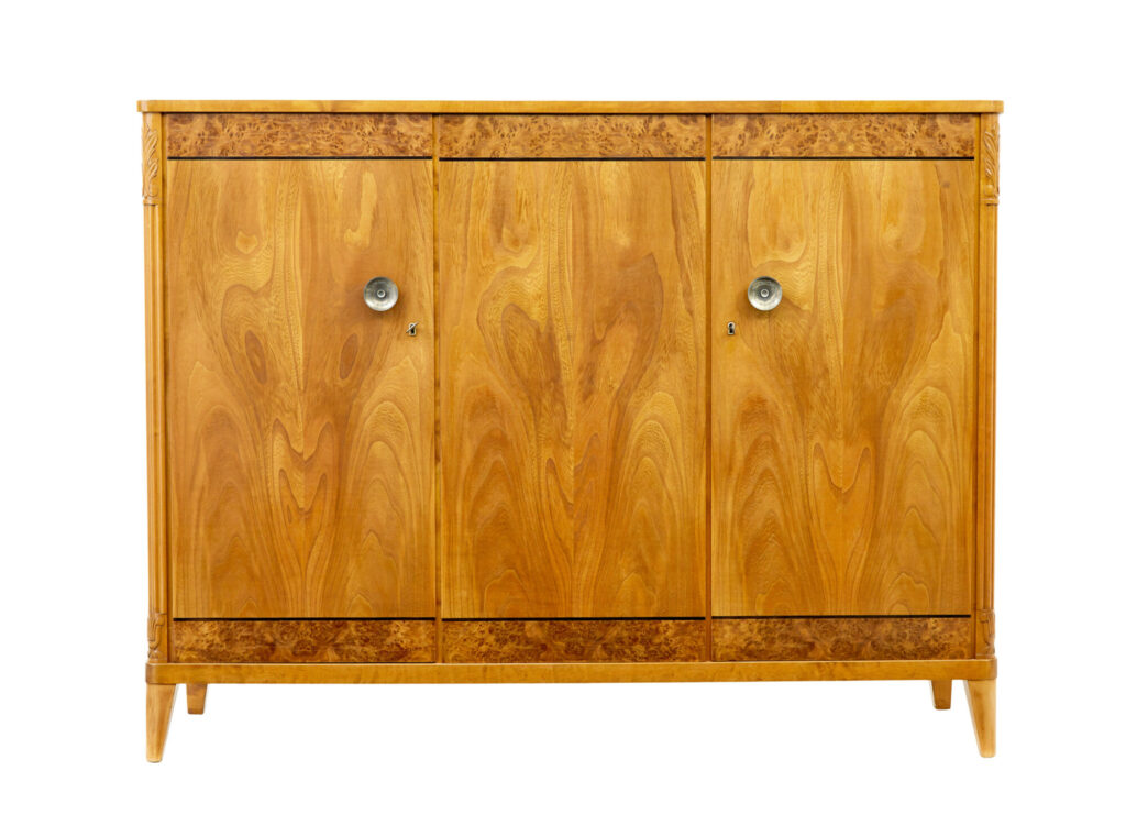 Swedish Mid Century Modern Elm and Birch Sideboard — image 11