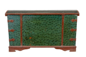 Mid 19th Century Hand Painted Swedish Oak Coffer — thumbnail 7