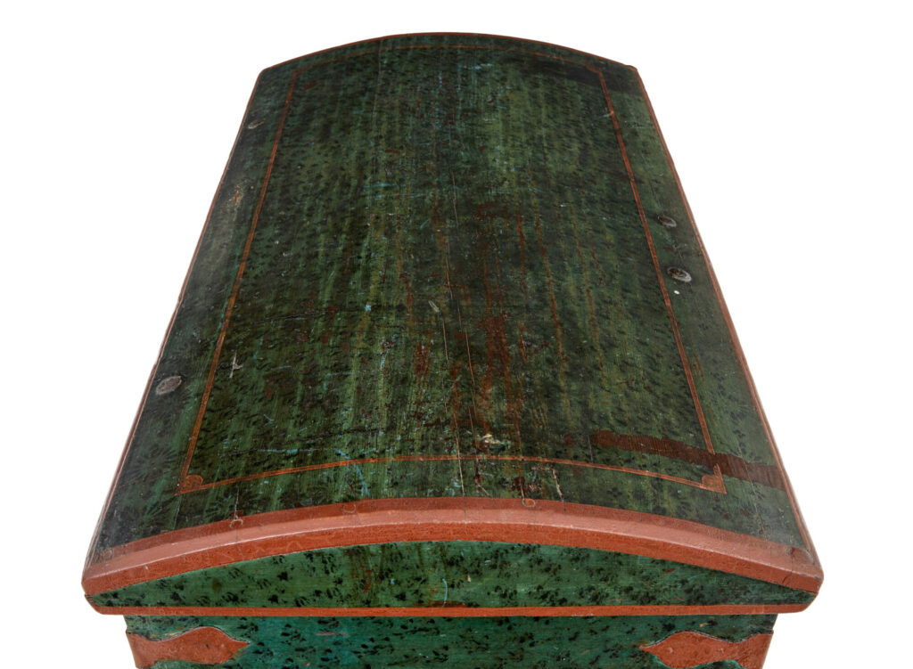 Mid 19th Century Hand Painted Swedish Oak Coffer — image 3