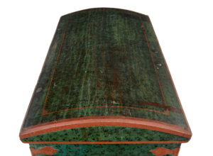 Mid 19th Century Hand Painted Swedish Oak Coffer — thumbnail 3