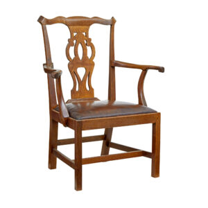 19TH CENTURY SHEPHERDS CROOK OAK ARMCHAIR