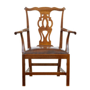 19th Century Shepherds Crook Oak Armchair — thumbnail 8