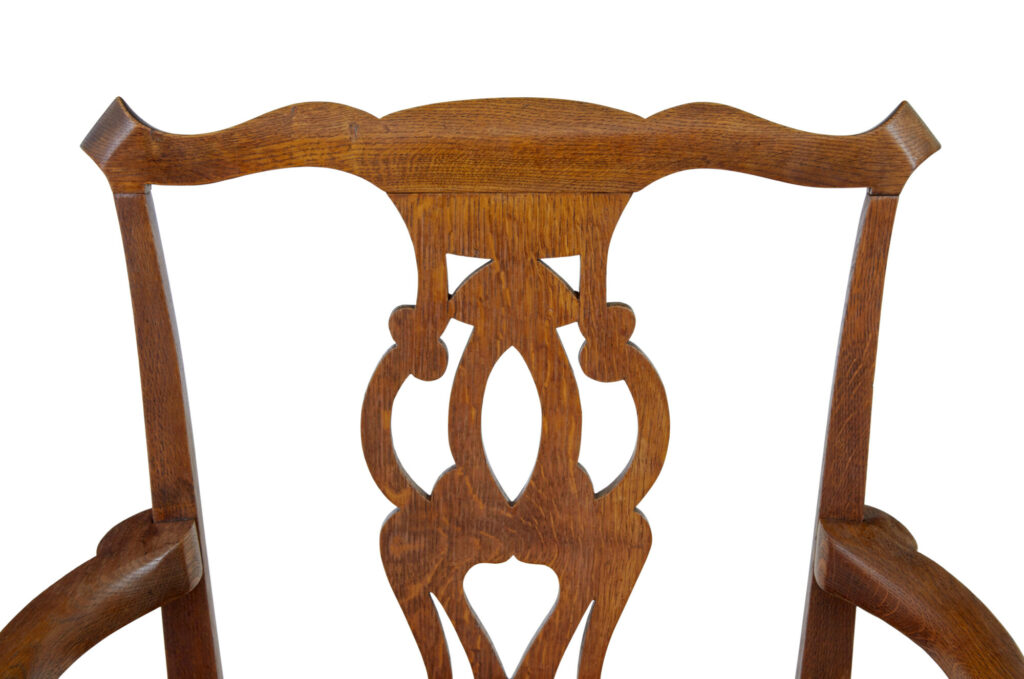 19th Century Shepherds Crook Oak Armchair — image 2