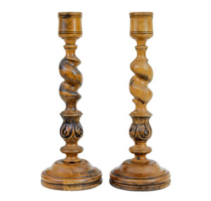 PAIR OF LARGE EARLY 20TH CENTURY CANDLESTICKS