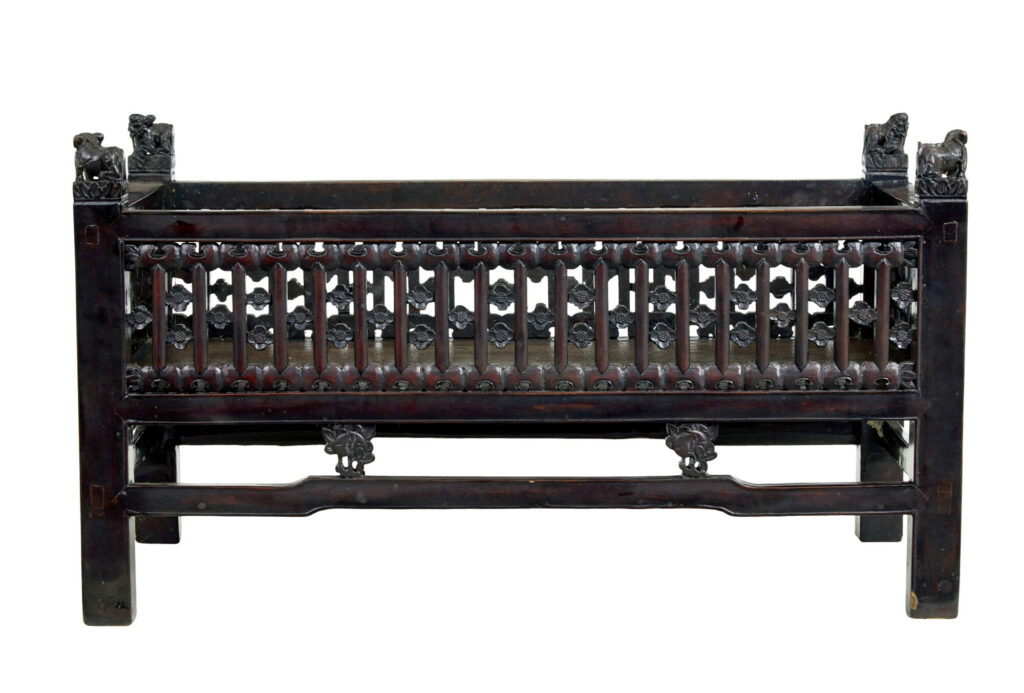 19th Century Chinese Lacquered Childs Bed — image 6