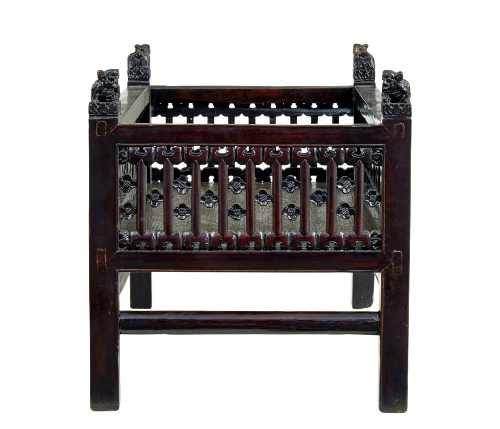 19th Century Chinese Lacquered Childs Bed — image 4