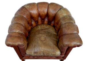 Pair of Early 20th Century Leather Lounge Armchairs — thumbnail 5