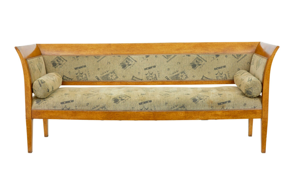 Swedish 19th Century 7 Piece Burr Birch Living Room Suite — image 7