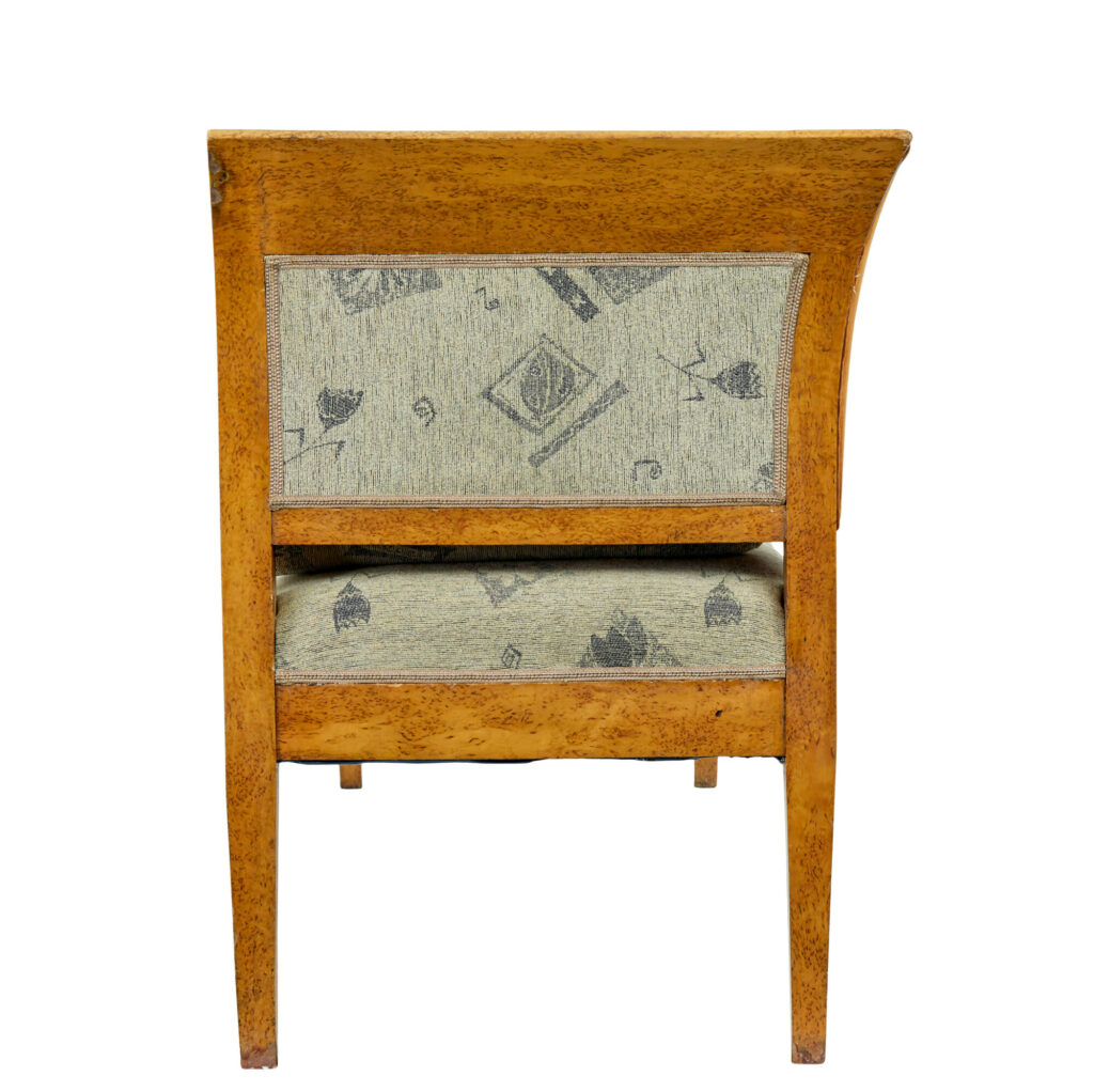 Swedish 19th Century 7 Piece Burr Birch Living Room Suite — image 4