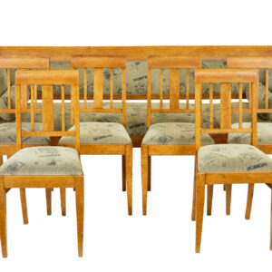 SWEDISH 19TH CENTURY 7 PIECE BURR BIRCH LIVING ROOM SUITE