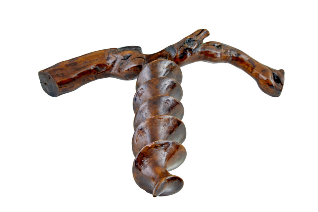 Rare 19th Century Decorative Carved Treen Corkscrew — image 5