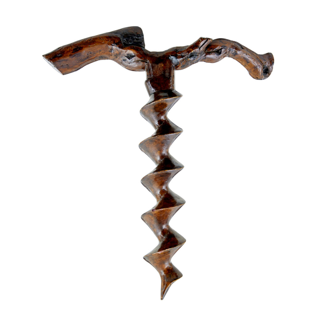 Rare 19th Century Decorative Carved Treen Corkscrew — image 3