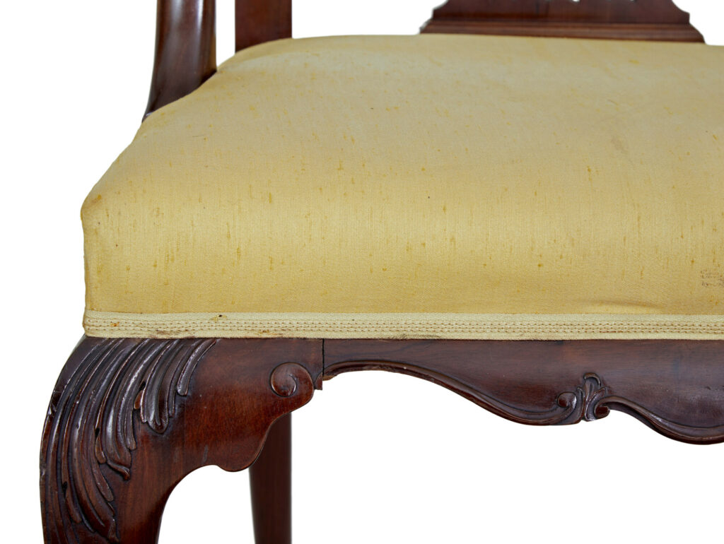 Pair of 19th Century Chippendale Design Mahogany Armchairs — image 9
