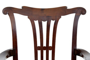 Pair of 19th Century Chippendale Design Mahogany Armchairs — thumbnail 8