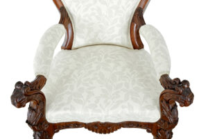 Mid 19th Century Carved Walnut Armchair — thumbnail 6