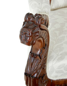 Mid 19th Century Carved Walnut Armchair — thumbnail 4