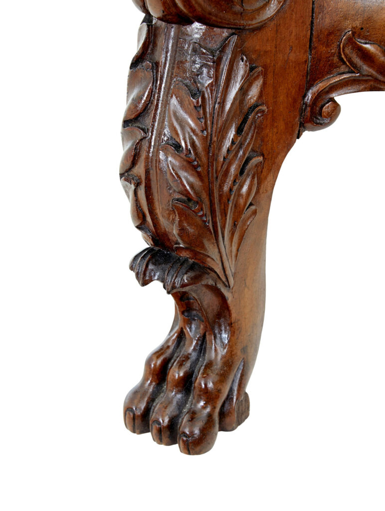 Mid 19th Century Carved Walnut Armchair — image 3