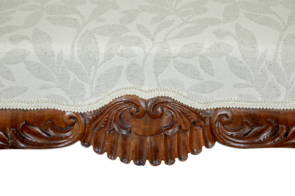 Mid 19th Century Carved Walnut Armchair — image 2
