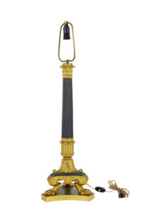 Large 19th Century French Empire Bronze Ormolu Table Lamp — thumbnail 7