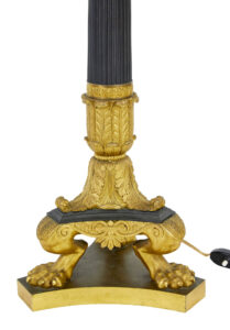 Large 19th Century French Empire Bronze Ormolu Table Lamp — thumbnail 6