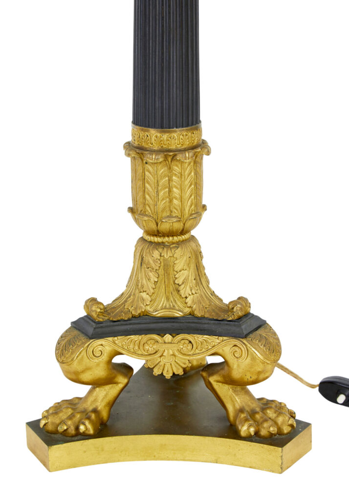 Large 19th Century French Empire Bronze Ormolu Table Lamp — image 6