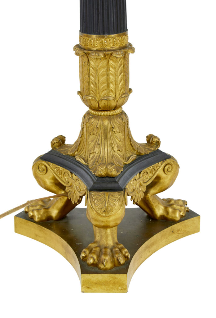 Large 19th Century French Empire Bronze Ormolu Table Lamp — image 5