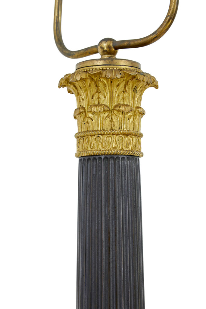 Large 19th Century French Empire Bronze Ormolu Table Lamp — image 4