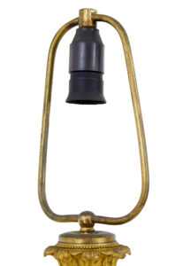 Large 19th Century French Empire Bronze Ormolu Table Lamp — thumbnail 3