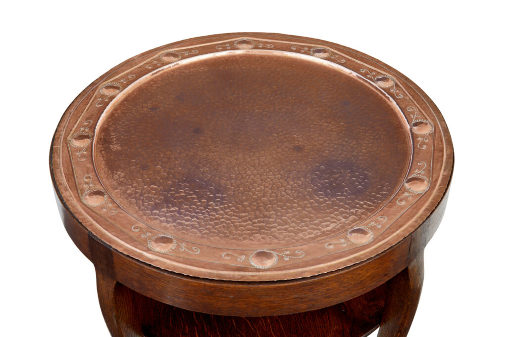 Late 19th Century Arts and Crafts Copper Tray Table — image 9