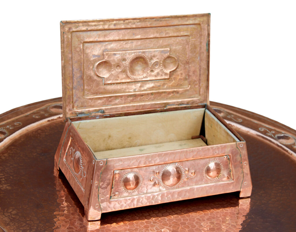 Late 19th Century Arts and Crafts Copper Tray Table — image 6