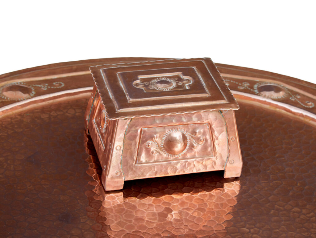 Late 19th Century Arts and Crafts Copper Tray Table — image 5
