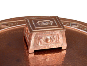 Late 19th Century Arts and Crafts Copper Tray Table — thumbnail 5