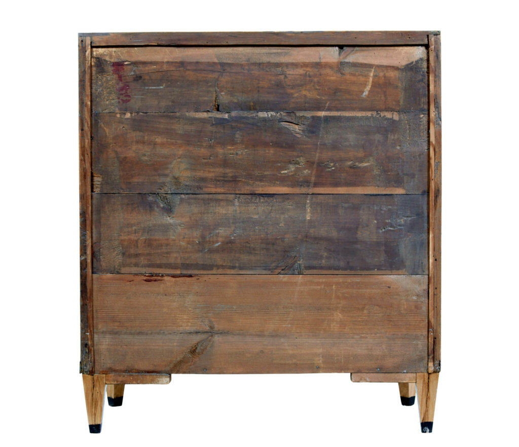 Swedish Biedermeier 19th Century Inlaid Birch Chest of Drawers — image 6