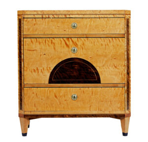 Swedish Biedermeier 19th Century Inlaid Birch Chest of Drawers — thumbnail 4