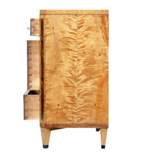 Swedish Biedermeier 19th Century Inlaid Birch Chest of Drawers — thumbnail 2
