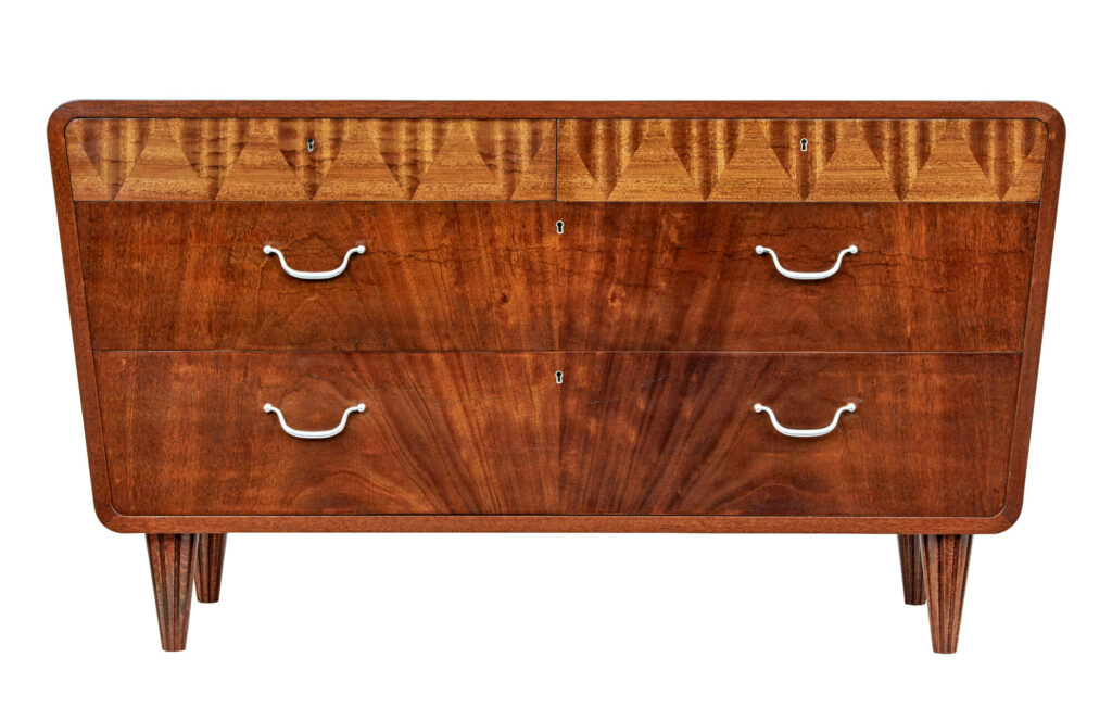 Mid 20th Century Scandinavian Inlaid Chest of Drawers — image 3