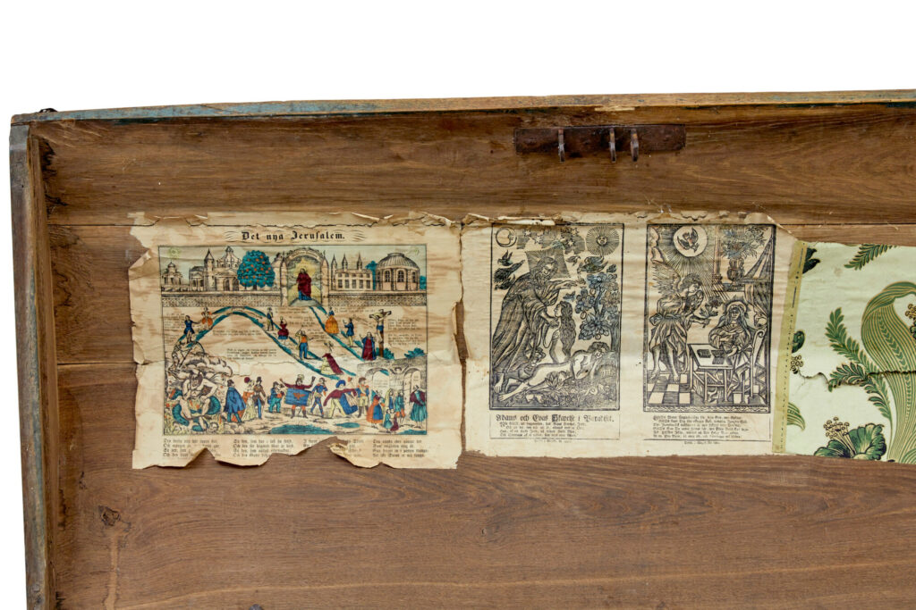 19th Century Swedish Hand Painted Dome Top Coffer — image 10