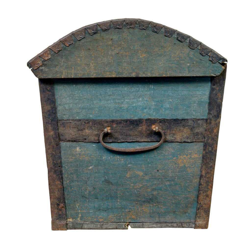 19th Century Swedish Hand Painted Dome Top Coffer — image 9