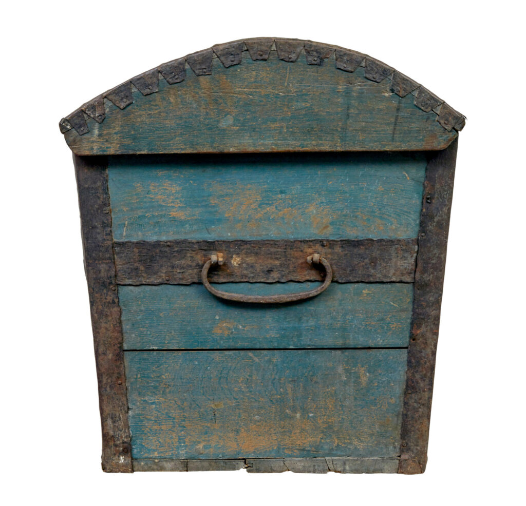 19th Century Swedish Hand Painted Dome Top Coffer — image 7